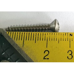 Lens screw 3,9x25 head 7,4mm stainless steel