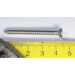 Lens screw 4,2x45 head 8mm stainless steel