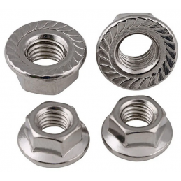 5/16-18 (7,9mm) HEX FLANGE NUT SERRATED