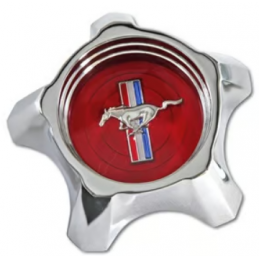 STYLED STEEL HUB CAP RED, 1pcs 64-67