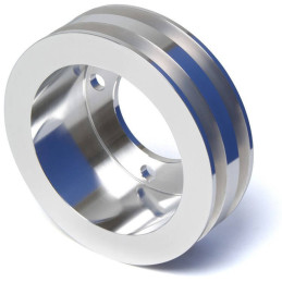 Pulley Kit Billet 2V WP / 2V Crank, 4 Bolt, Underdrive, Silver 69-73