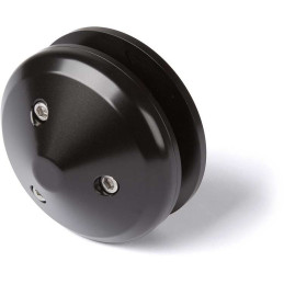 Pulley Kit Billet 2V WP / 2V Crank, 3 Bolt, Underdrive, Black 64-69