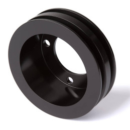 Pulley Kit Billet 2V WP / 2V Crank, 4 Bolt, Underdrive, Black 69-73