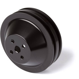 Pulley Kit Billet 2V WP / 2V Crank, 4 Bolt, Underdrive, Black 69-73