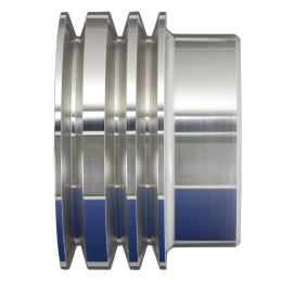 Pulley Billet 3V Crankshaft, Silver 3-Bolt (289, 302, 351W) 64-69
