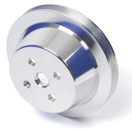 Pulley Billet 1V Waterpump, High Flow, Silver (3Bolt Crank)  (289, 302, 351W) 64-69