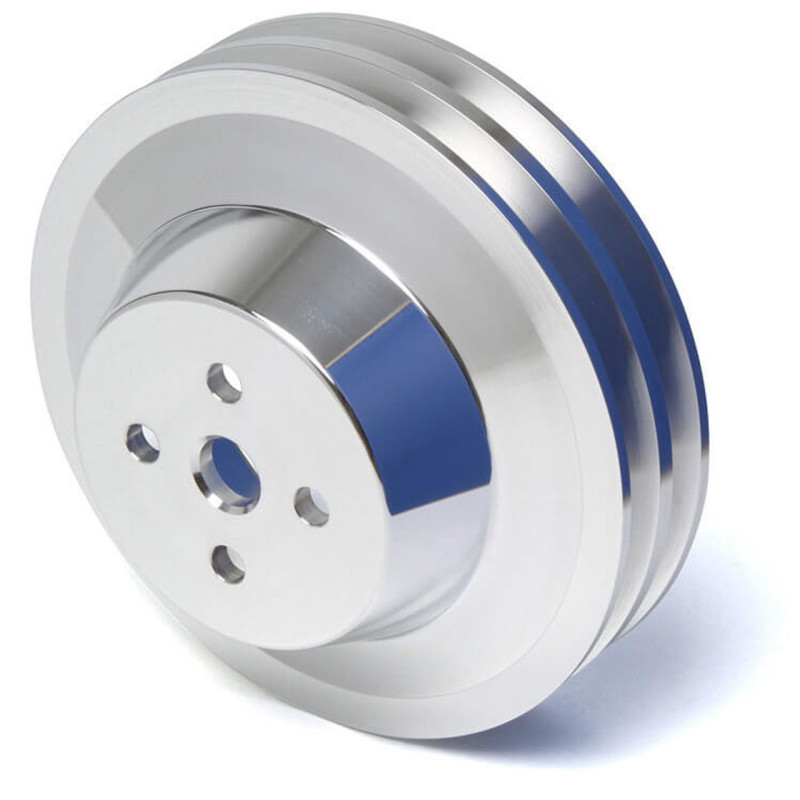 Pulley Billet 2V Waterpump, Underdrive, Silver (3Bolt Crank) (289, 302, 351W) 64-69 Pulley Billet 2V Waterpump, Underdrive, Silver (3Bolt Crank) (289, 302, 351W) 64-69