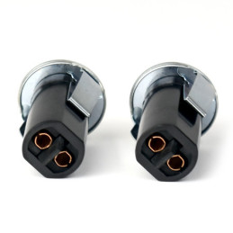 Courtesy Light Switches. Pair, Black/Zinc 65-67