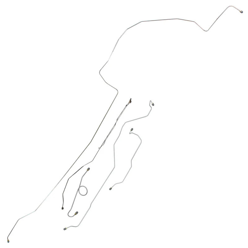 Brake Line Kit Single Exhaust Power Drum Steel (6) 64-66 Brake Line Kit Single Exhaust Power Drum Steel (6) 64-66