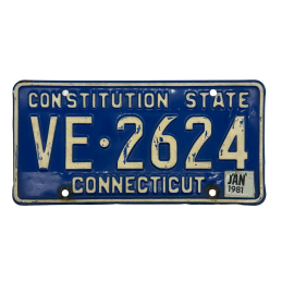 Connecticut poznávací značka