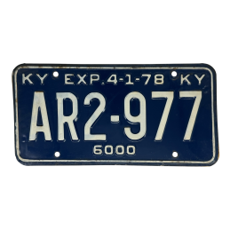 Kentucky poznávací značka