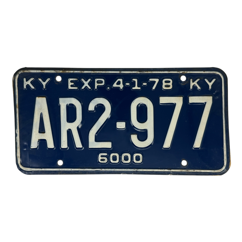 Kentucky poznávací značka