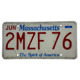 Massachusetts poznávací značka