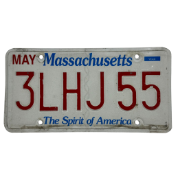 Massachusetts poznávací značka