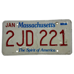 Massachusetts poznávací značka