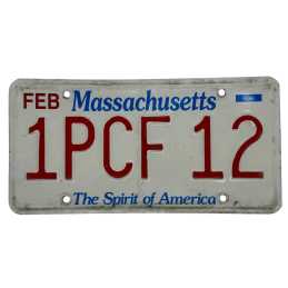 Massachusetts poznávací značka