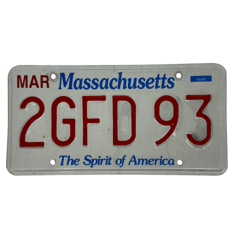 Massachusetts poznávací značka