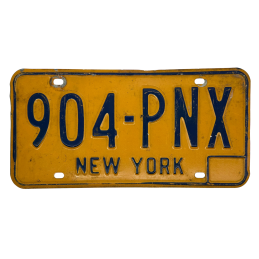 New York poznávací značka