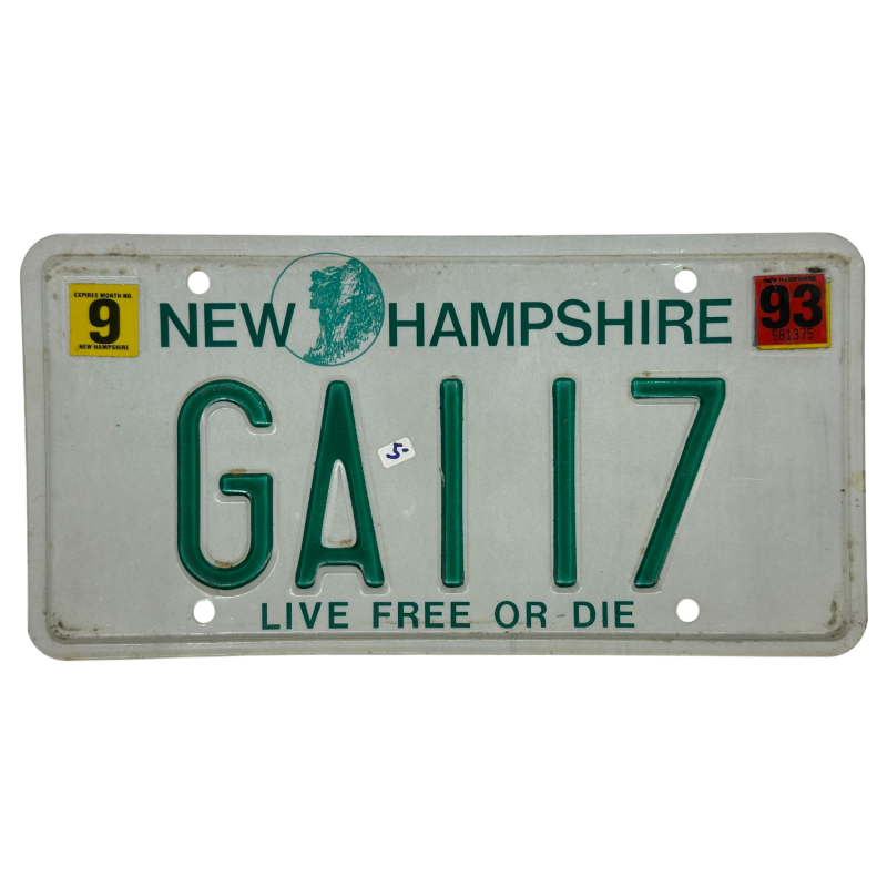 New Hampshire poznávací značka