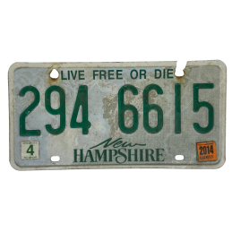New Hampshire poznávací značka