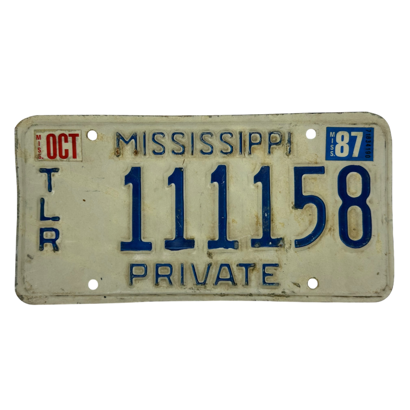Mississippi poznávací značka Mississippi poznávací značka