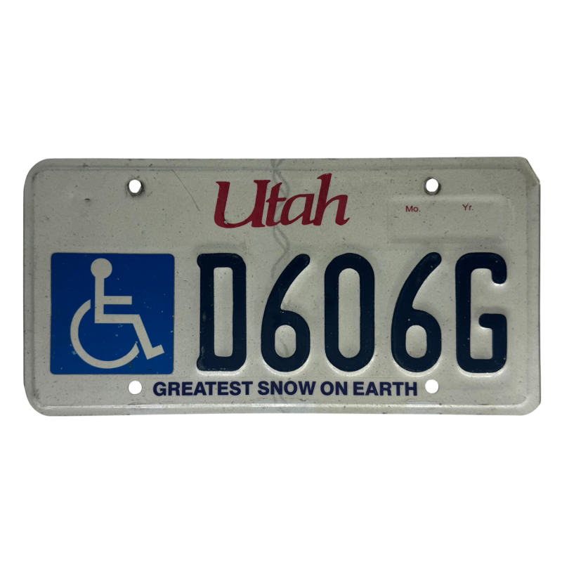 Utah poznávací značka Utah poznávací značka