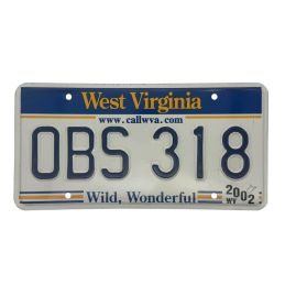 West Virginia poznávací značka