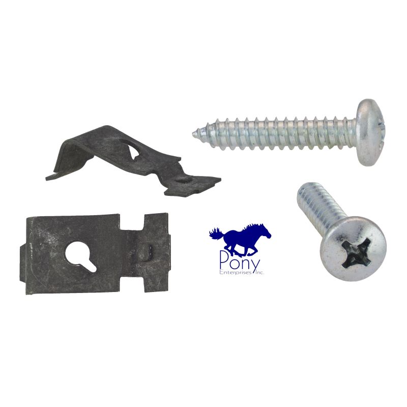 Arm Rest Retaining Clips w. Screws 64-66 Arm Rest Retaining Clips w. Screws 64-66