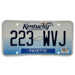 Kentucky poznávací značka