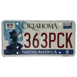Oklahoma poznávací značka