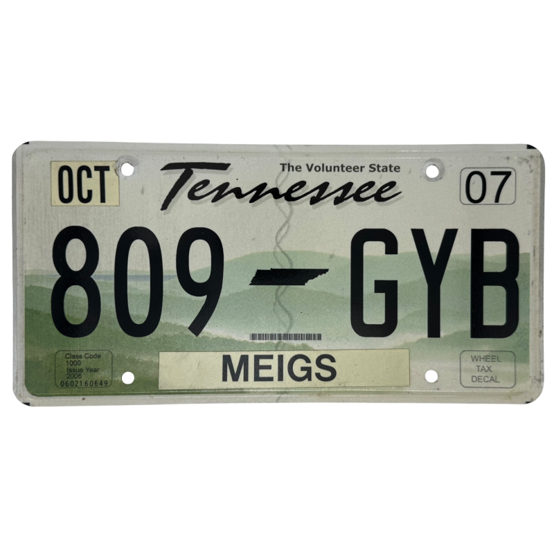 Tennessee poznávací značka Tennessee poznávací značka