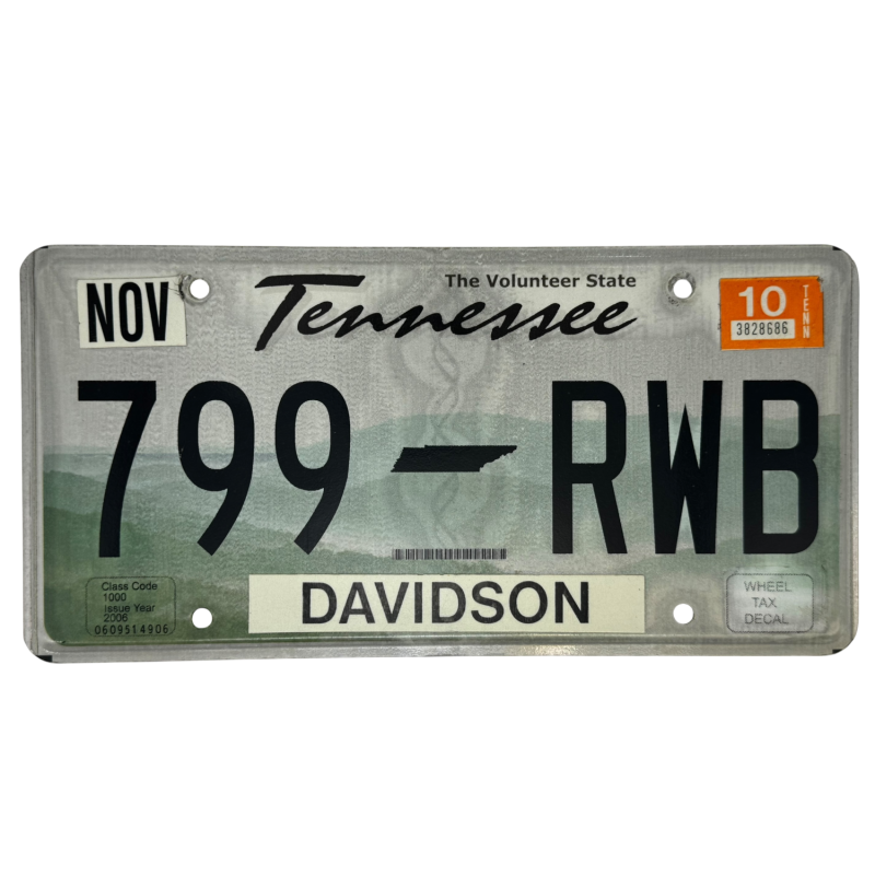 Tennessee poznávací značka Tennessee poznávací značka