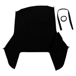 Střecha convertible s plastovým oknem, černá 69-70