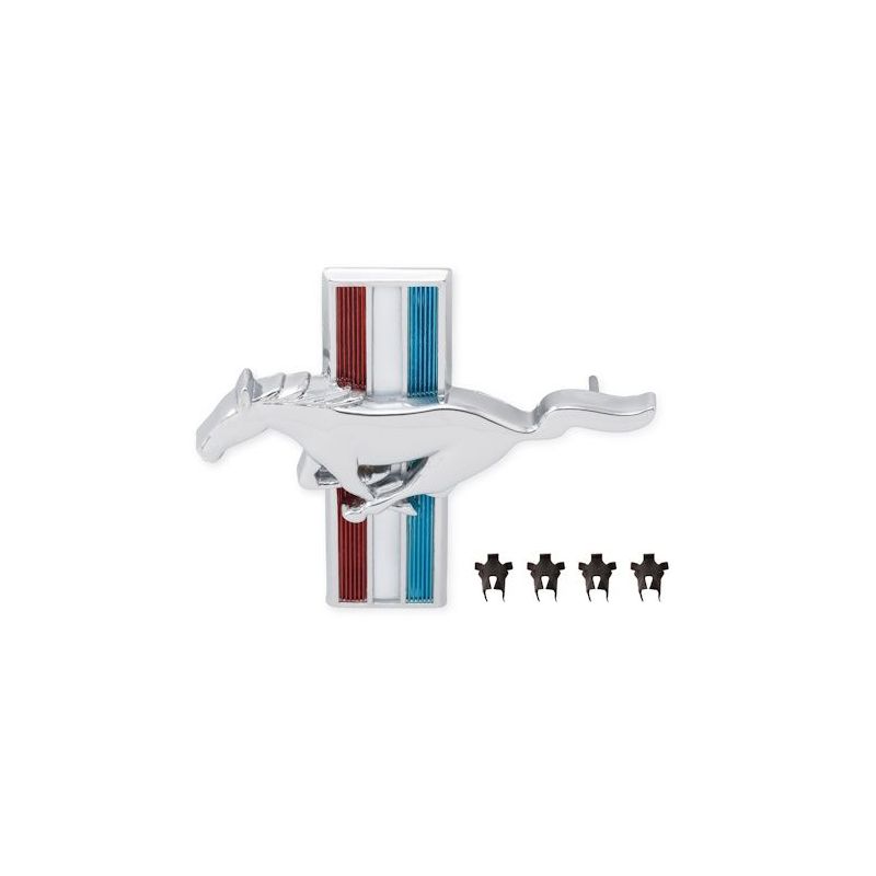 Emblém blatníku - kůň - (vlevo), často také do grilu 64-66