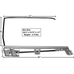 Rám okna dveří bez skla, pravý, kabrio 67-68