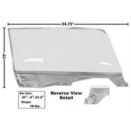 Okno levých dveří, čiré, kupé 64-66