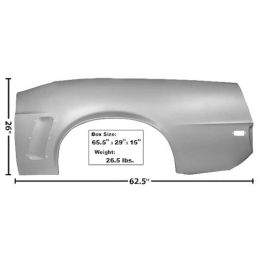 Kompletní levý boční panel, kabriolet 69