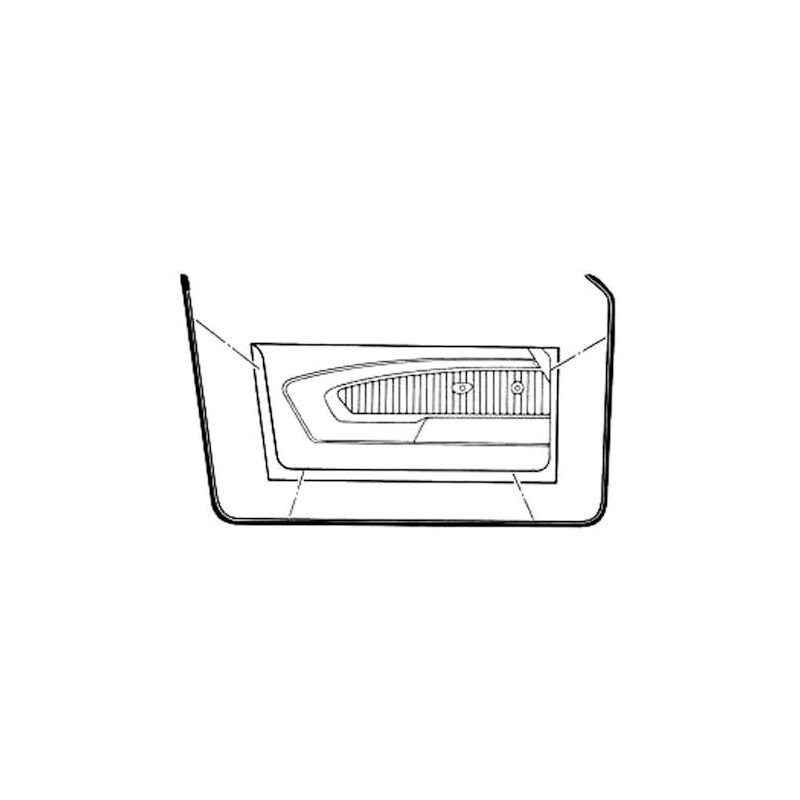 Těsnění dveří, pryž (pár) 69-70