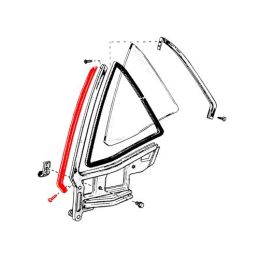 Svislé těsnění zadního trojúhelníkového okna, kupé, vpravo 64-68