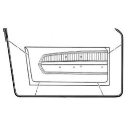Těsnění dveří, pryž (pár) 67-68