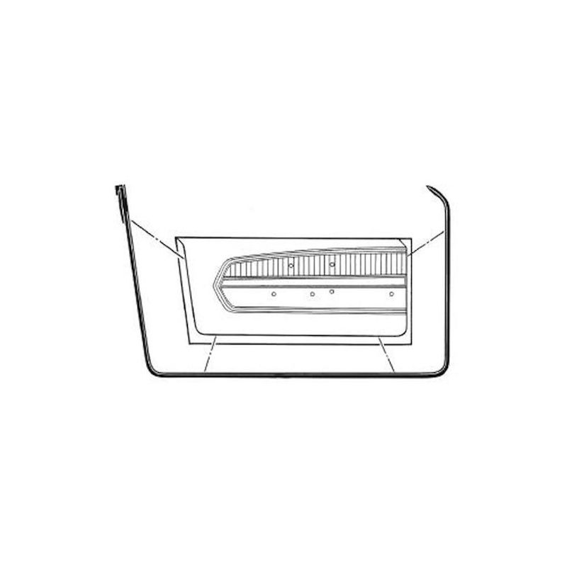 Těsnění dveří, pryž (pár) 67-68