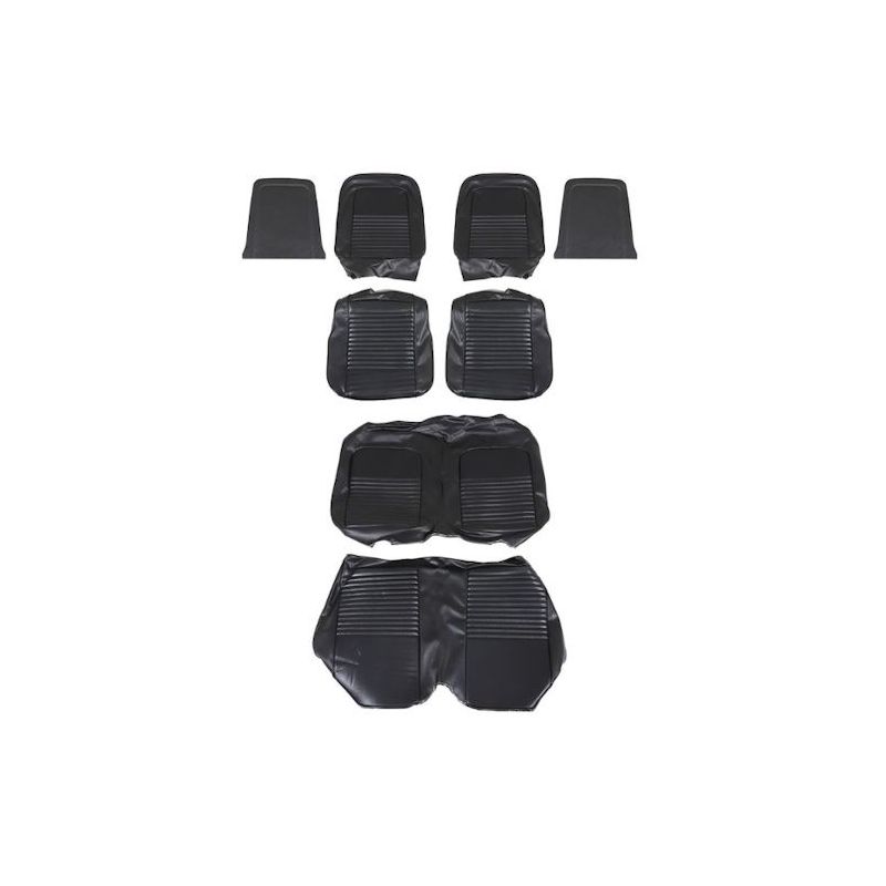 Kompletní sada čalounění - Sierra Grain, Black Deluxe, kabriolet 67