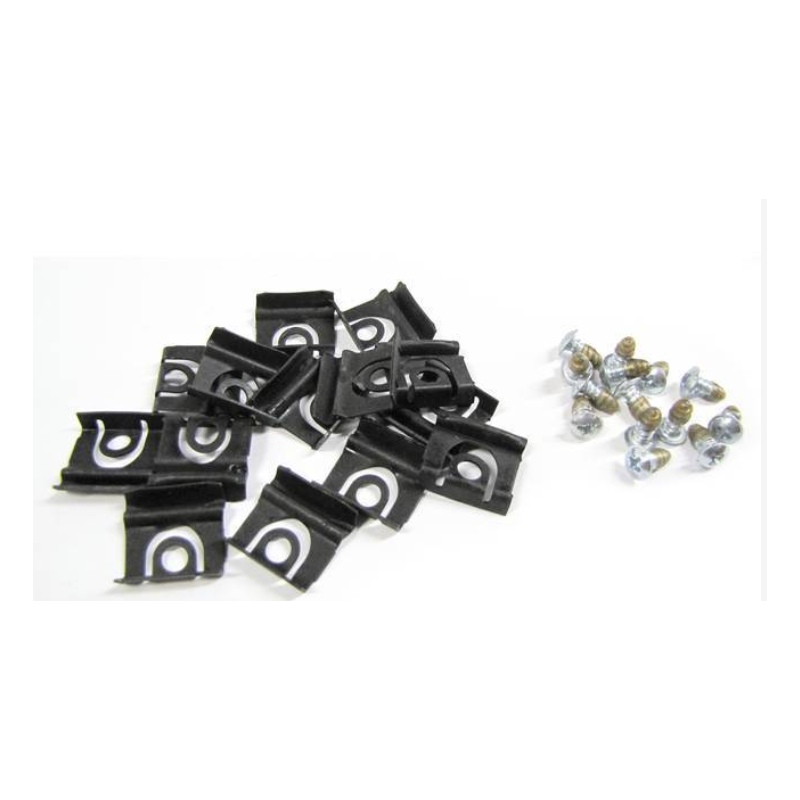 Sada klipů a šroubů pro upevnění lišt čelního skla vozu Cabrio 65