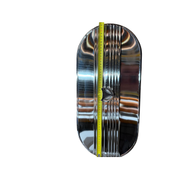 Vzduchový filtr - chrom - oválný - komplet 64-73