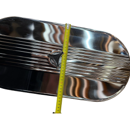 Vzduchový filtr - chrom - oválný - komplet 64-73